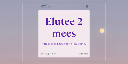 Elutee 2 mees kuidas ta armastab ja kellega sobib
